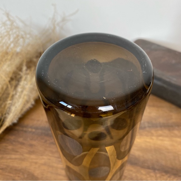 Smoked Glass Modernist Style Vase - Picture 8 of 10